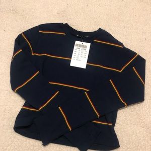 navy blue brandy melville long sleeve